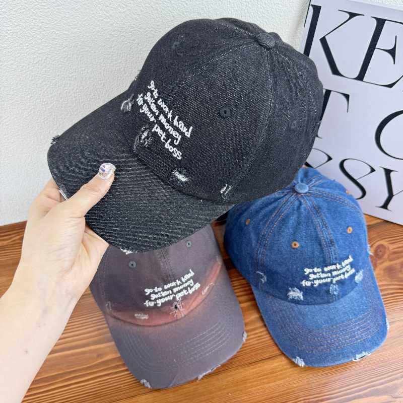 Women's Distressed Denim Statement Cap Stornfield