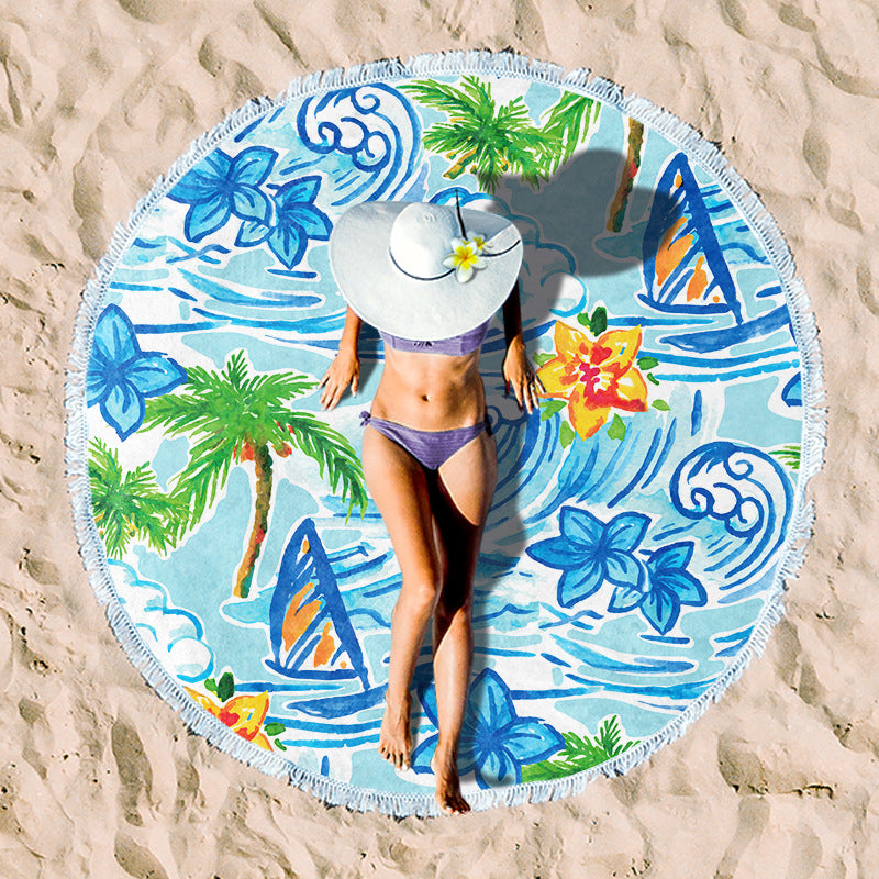 Rundstrand towel with unique sunset design Stornfield