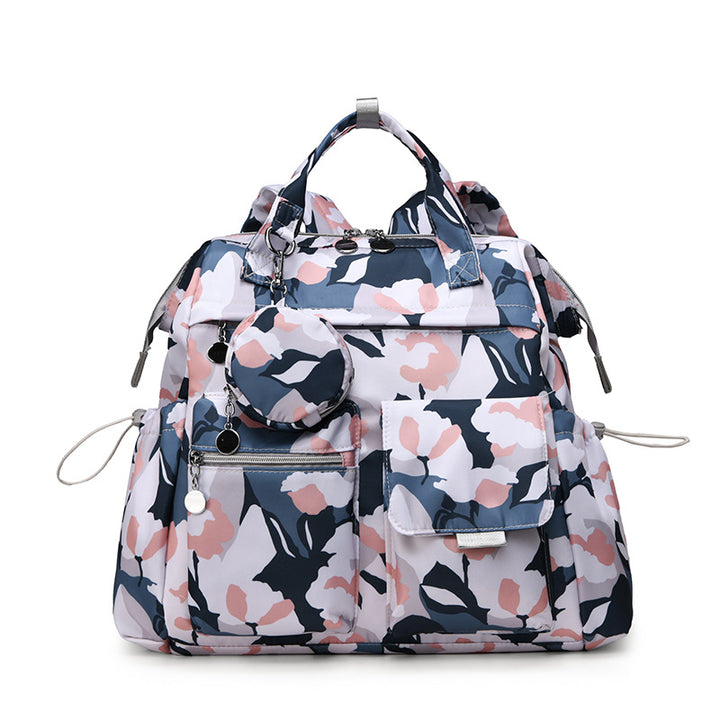 Multi-Pocket Floral Design Backpack Stornfield