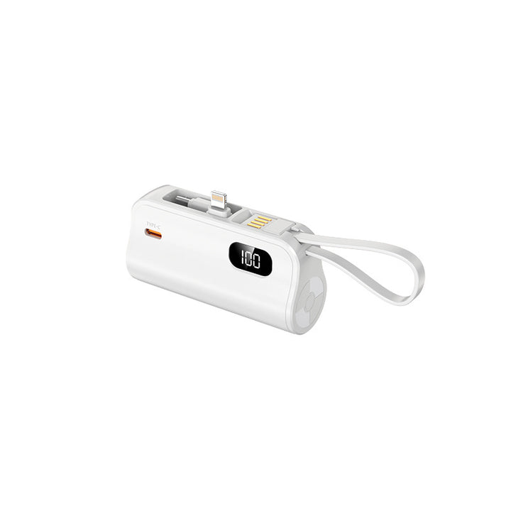 Portable power bank with integrated cables and LED display Stornfield