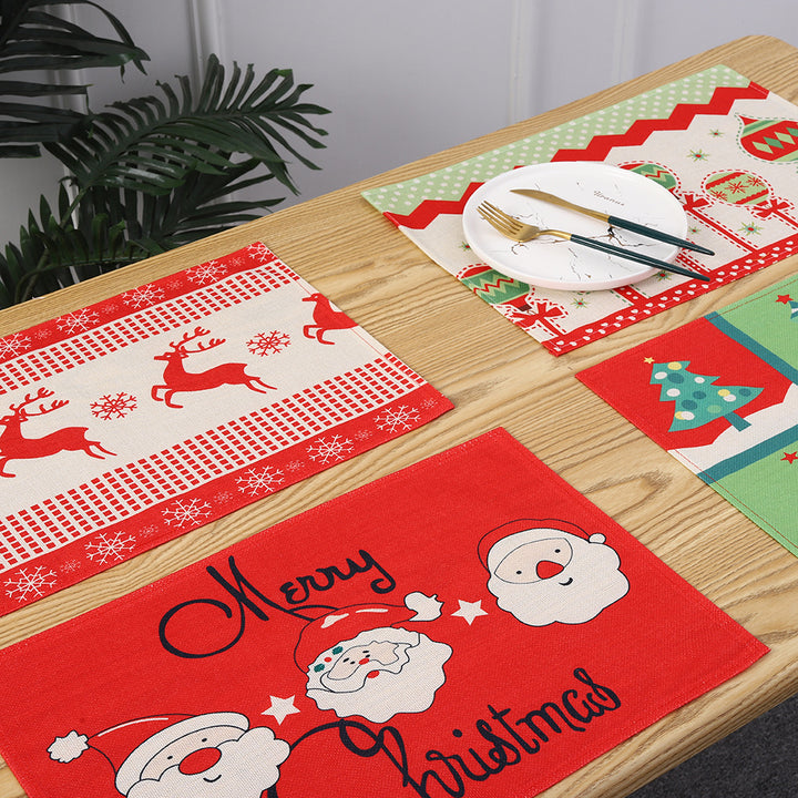 Christmas place mats with festive Santa motif Stornfield