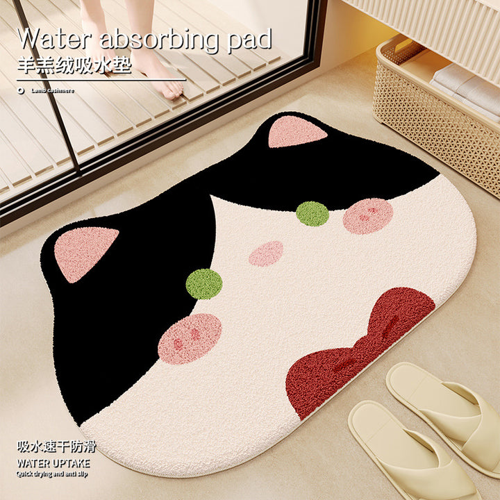 Cute Croissant-Shaped Bath Mat