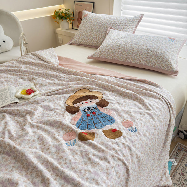 Women Cozy Bedspread with Playful Penguin Design Stornfield
