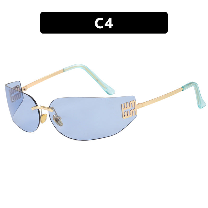 Women's futuristic designer sunglasses with unusual frame and UV protection Stornfield