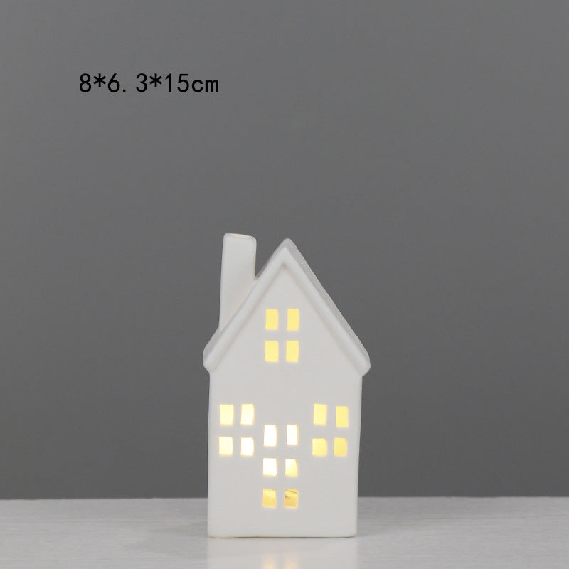 Decorative House-Shaped Ceramic Night Light Stornfeild