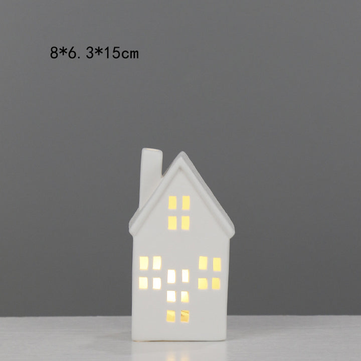 Decorative House-Shaped Ceramic Night Light Stornfeild
