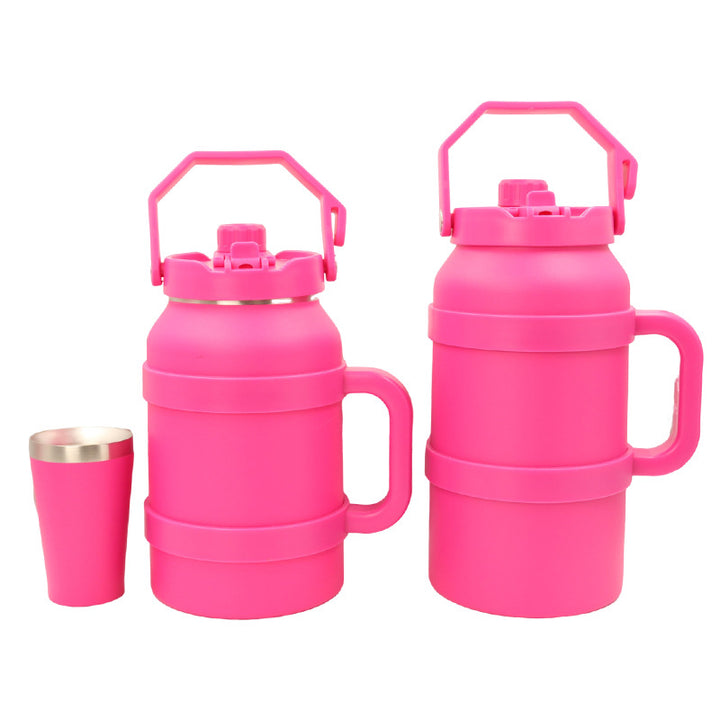 Ladies Insulated Stainless Steel Thermo Bottle with Practical Carry Handle Stornfield