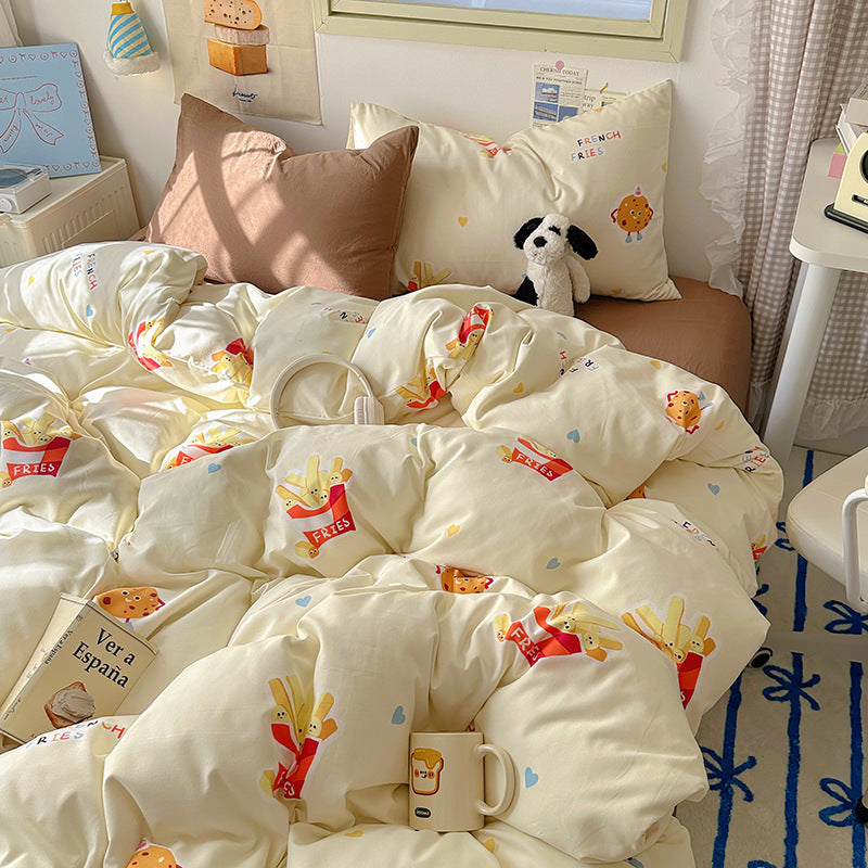 Floral Patterned Quilted Duvet Cover