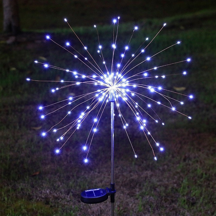 Solar Firework Garden Stake LED Starburst Light With Telescoping Stainless Stake Stornfield