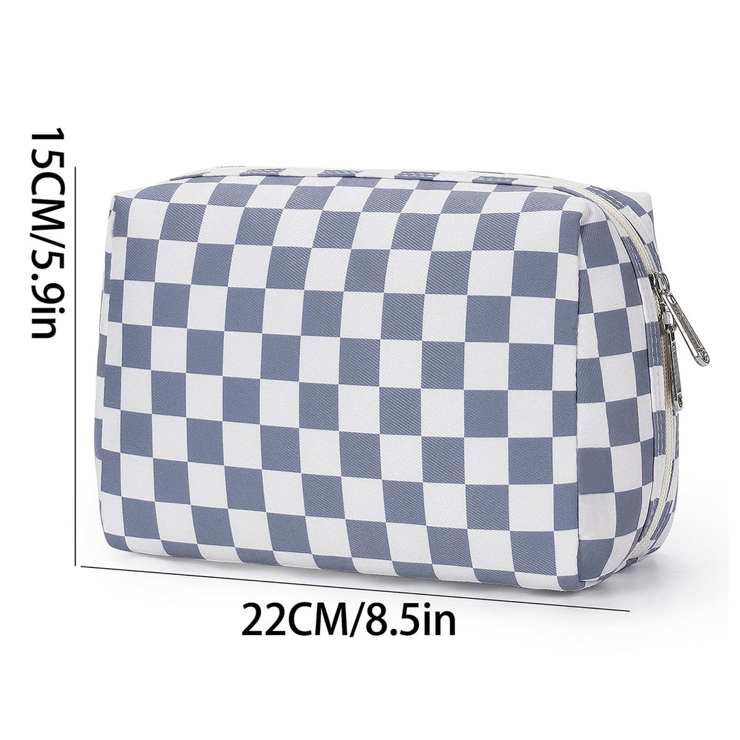 Stylish cosmetic bag with checked pattern Stornfield