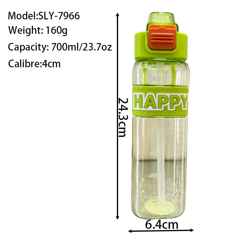 Ladies leak-proof drinking bottle with integrated measuring scale and secure lid Stornfield
