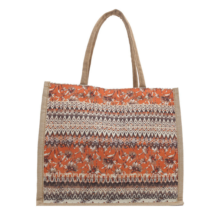 Artistic Patterned Canvas Tote Bag