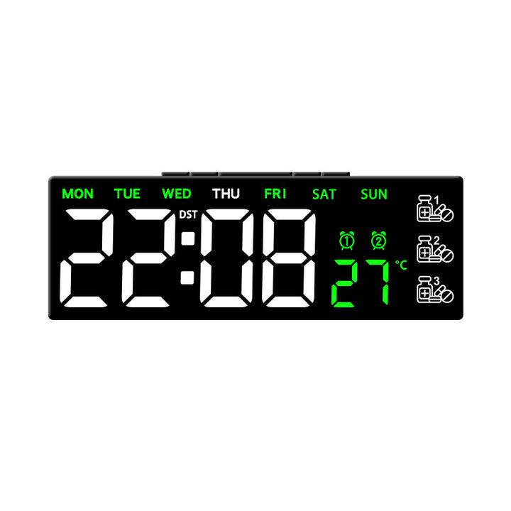 Digital LED desk clock with temperature and day of the week display Stornfield