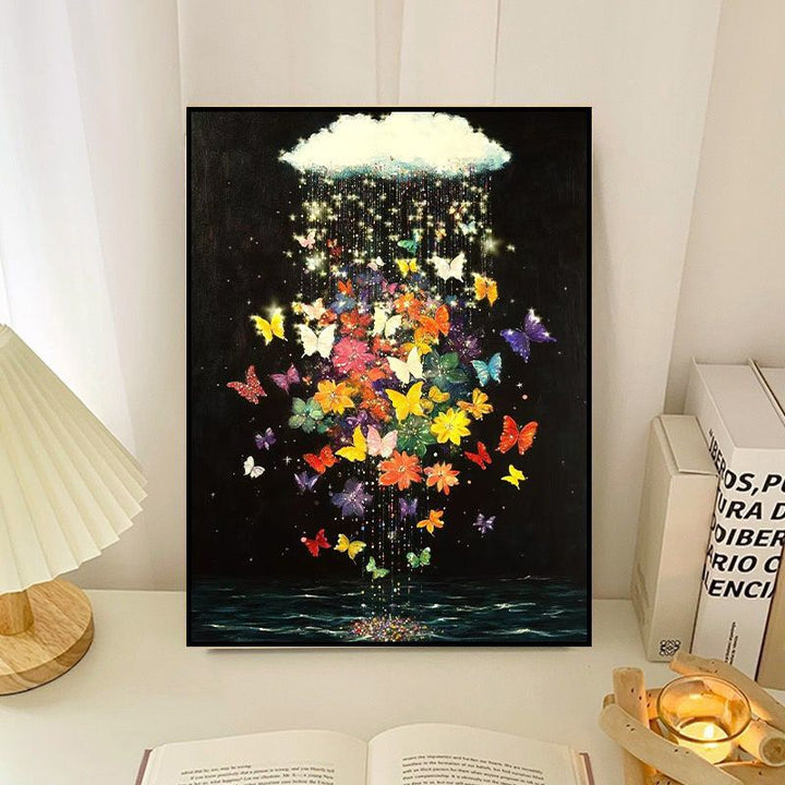 Abstract Butterfly Floral Canvas Artwork Stornfield