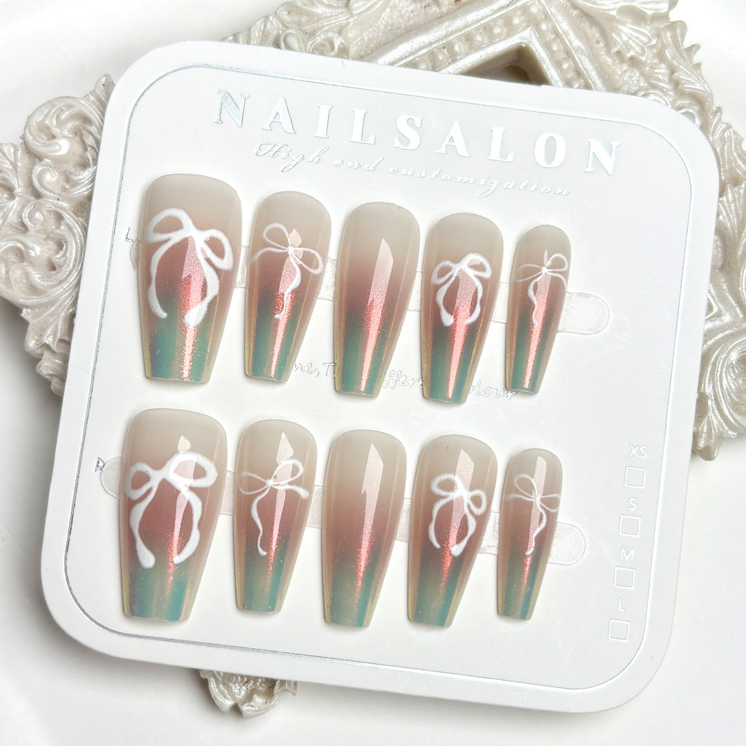 Elegant Gradient Press-On Nail Art Set