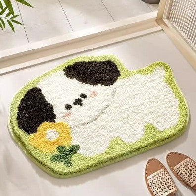Floral Patterned Bathroom Mat