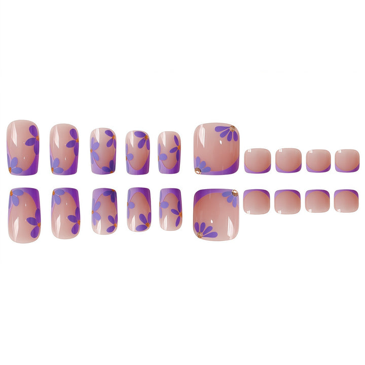 Artistic French Tip Nail Art Extensions Stornfield