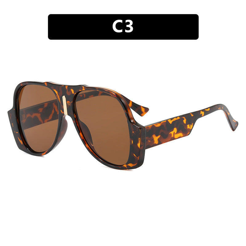 Women's square sunglasses with unique animal pattern frame and UV protection Stornfield