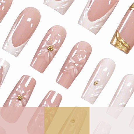 Elegant 3D Floral Acrylic Nail Art Extensions Stornfield