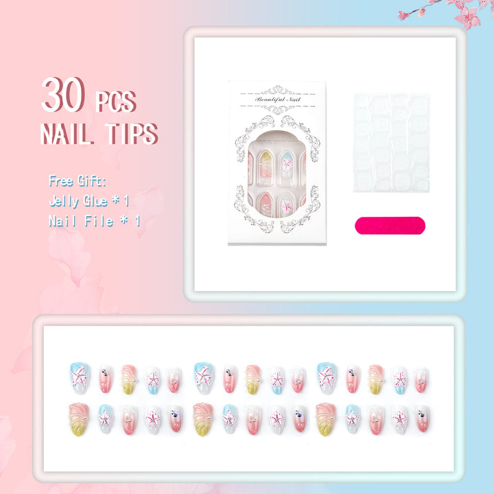 Floral Art Press-On Nail Design Set