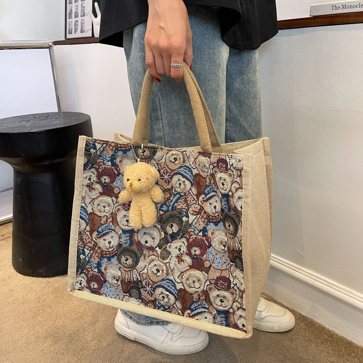 Fun Cartoon Print Tote Bag