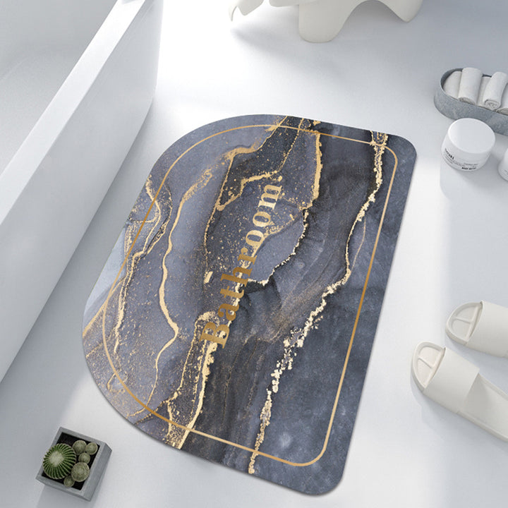Luxurious Marble Design Bath Mat