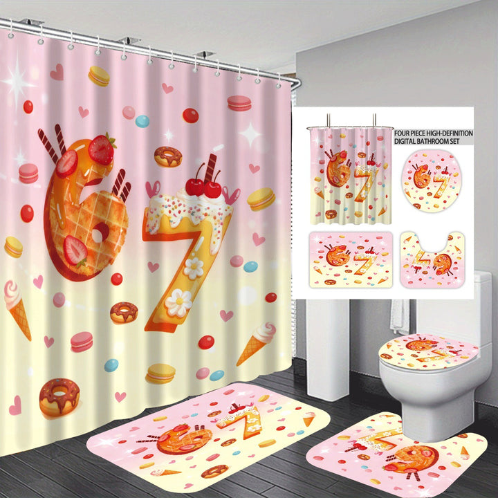 Colorful Dessert-Themed Bathroom Set Stornfield