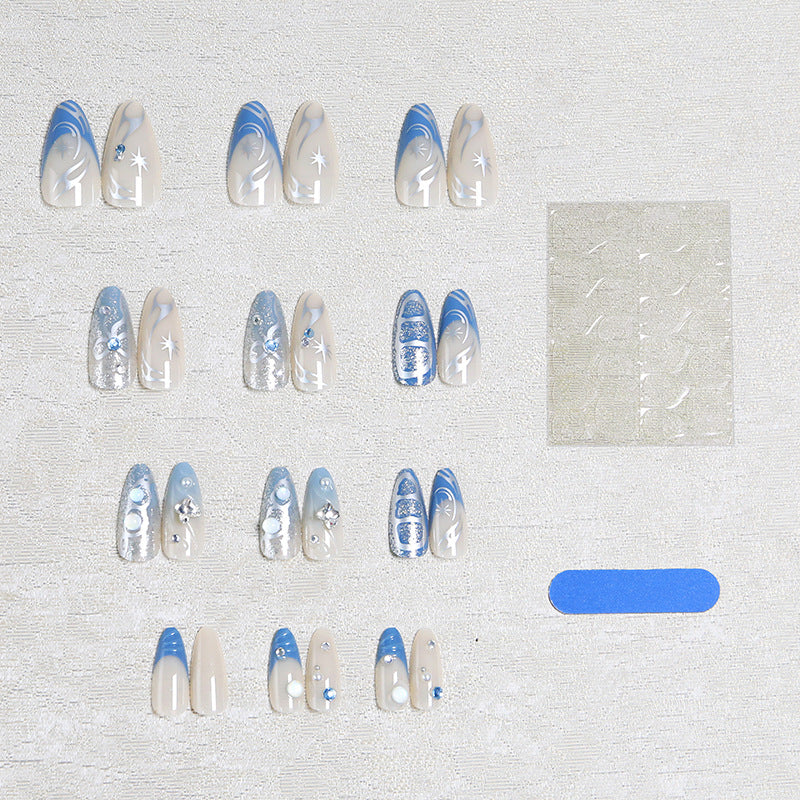 Artful 3D Nail Tips with Delicate Design Stornfield