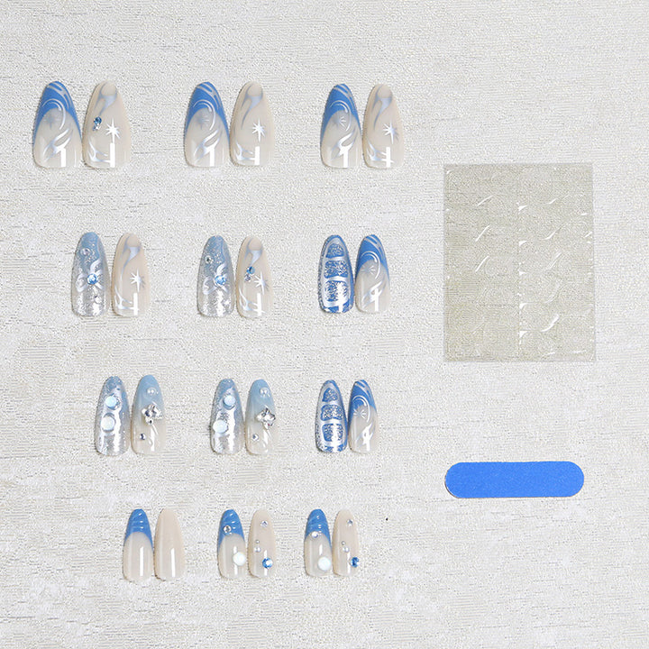 Artful 3D Nail Tips with Delicate Design Stornfield