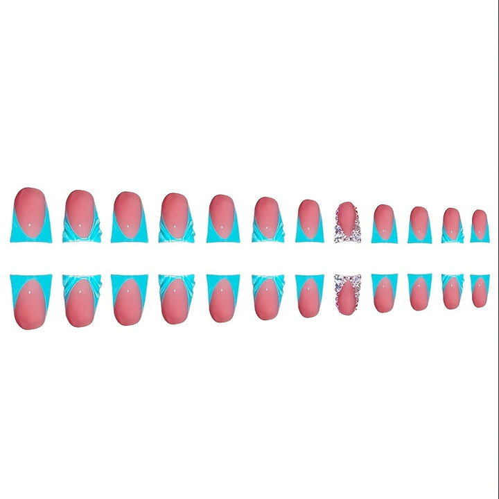 Decorative Crystal-Embellished Press-On Nails Stornfield