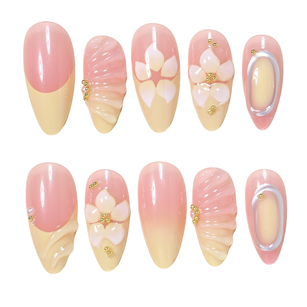 3D Floral Design Press-On Nail Set Stornfield