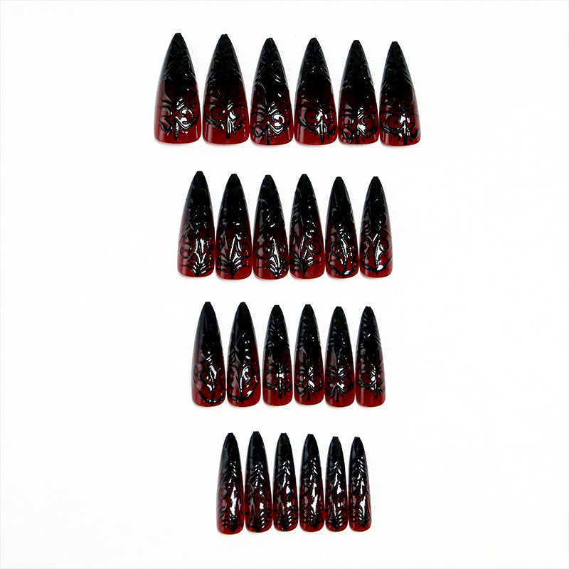 Artificial Nail Set with Elegant Floral Design Stornfield