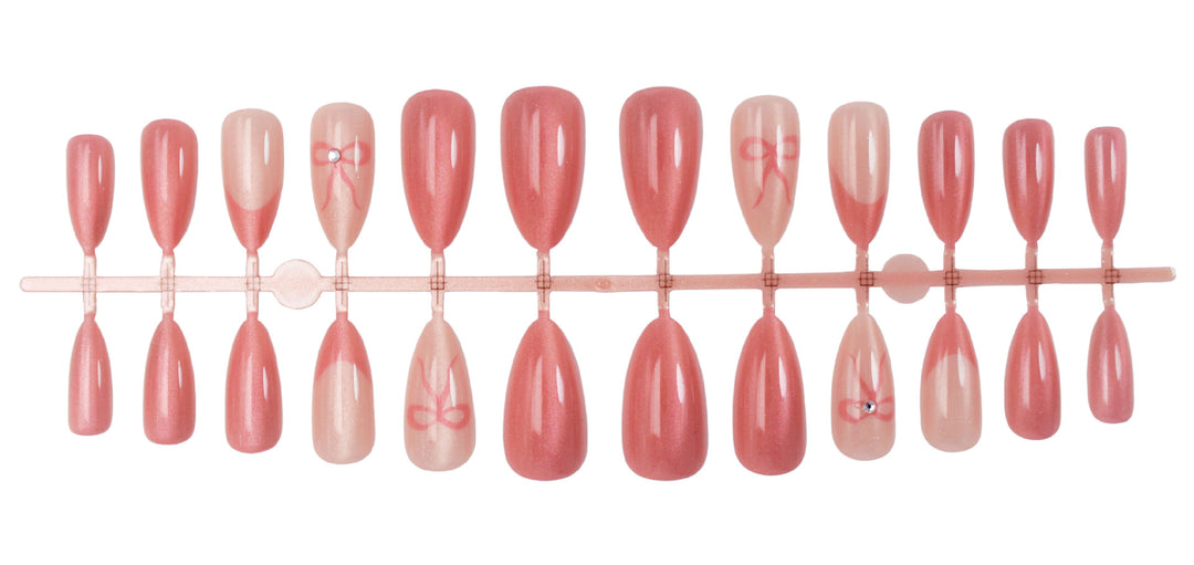 Nail art set with elegant bows and glitter Stornfield