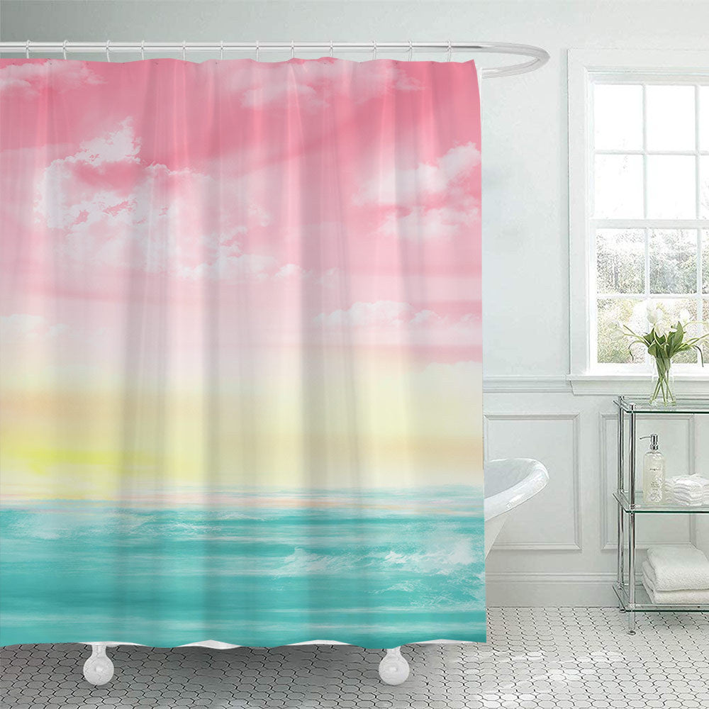 Scenic Beach-Themed Shower Curtain Stornfield
