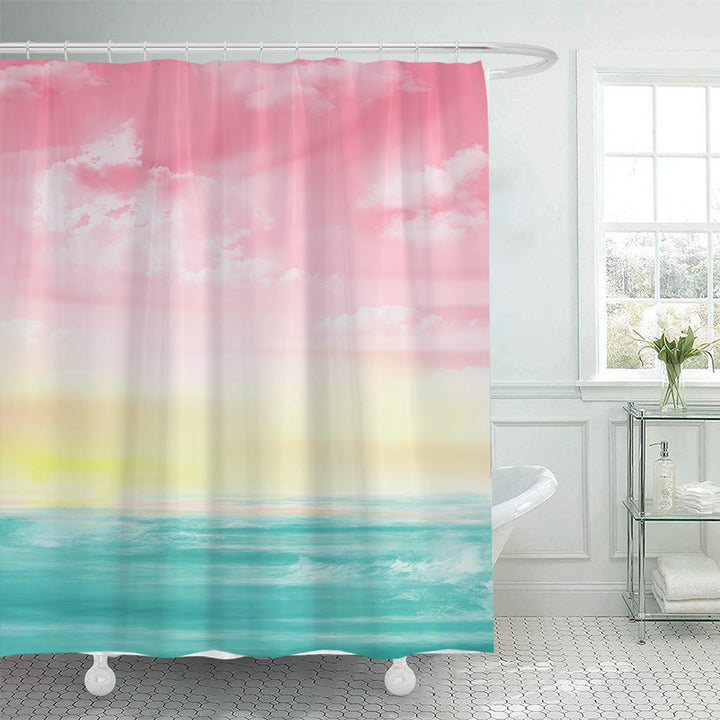 Scenic Beach-Themed Shower Curtain Stornfield