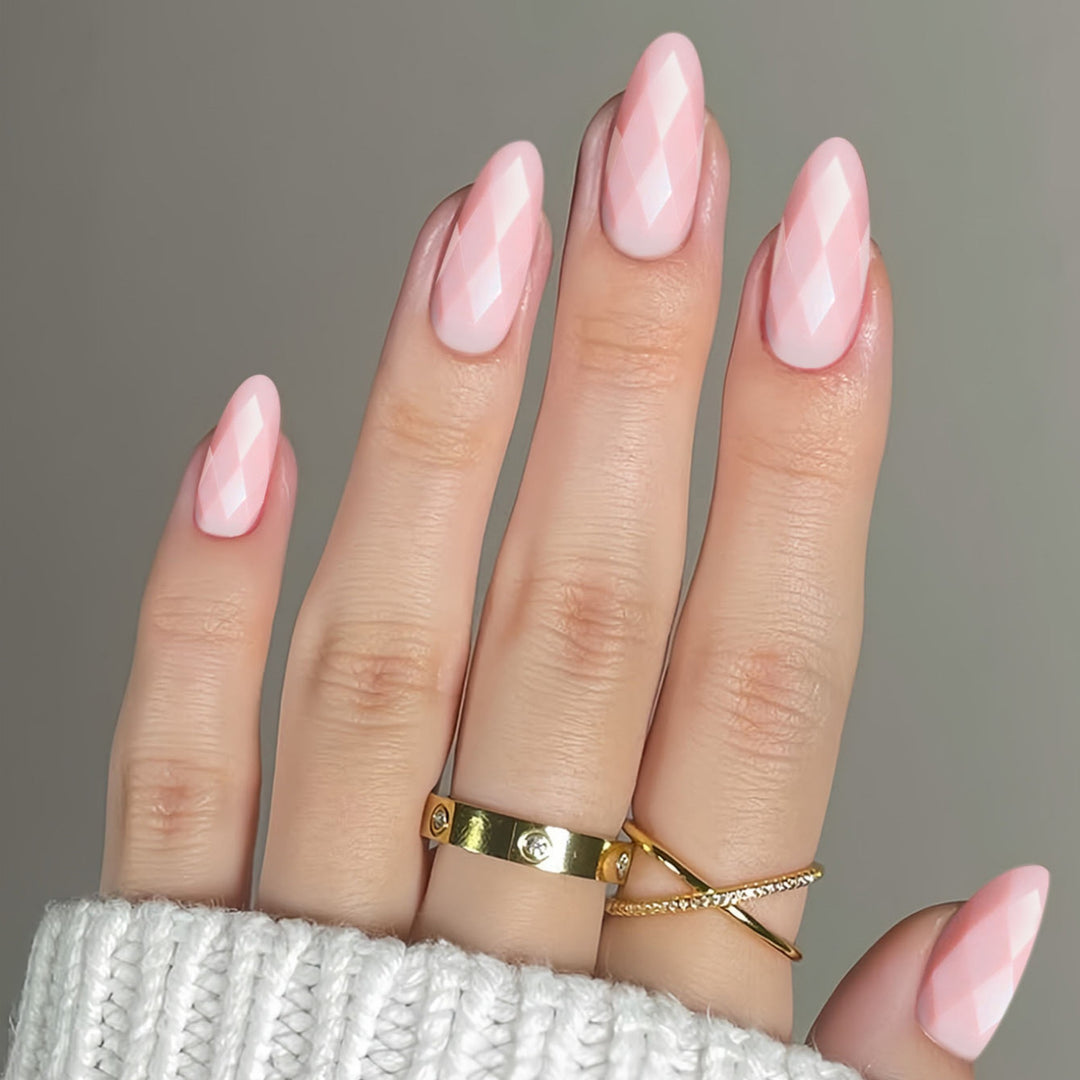 Diamond-Shaped Glossy Nail Extensions Stornfield