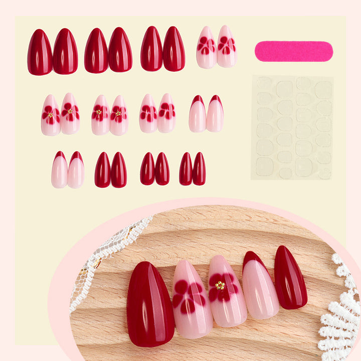 Artistic Floral Press-On Nail Set Stornfield 1788495052