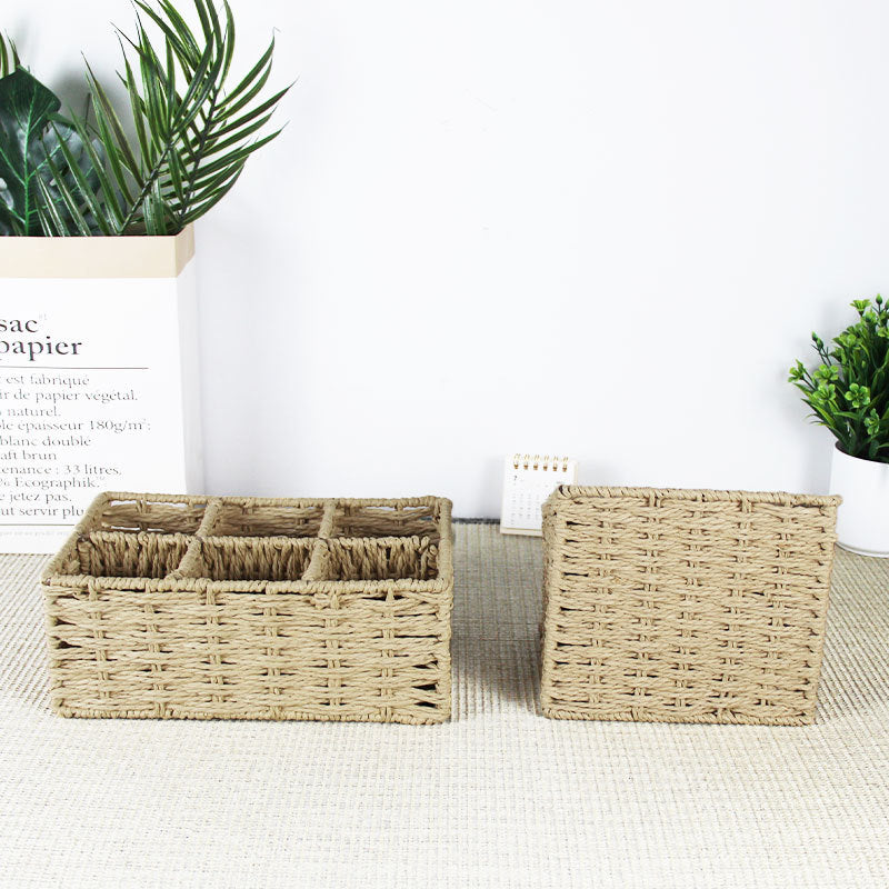 Multi-Sectional Woven Storage Basket Stornfield