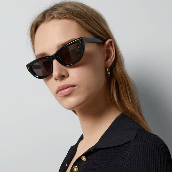 Women's Cat-Eye sunglasses with transparent frame and brown lenses Stornfield