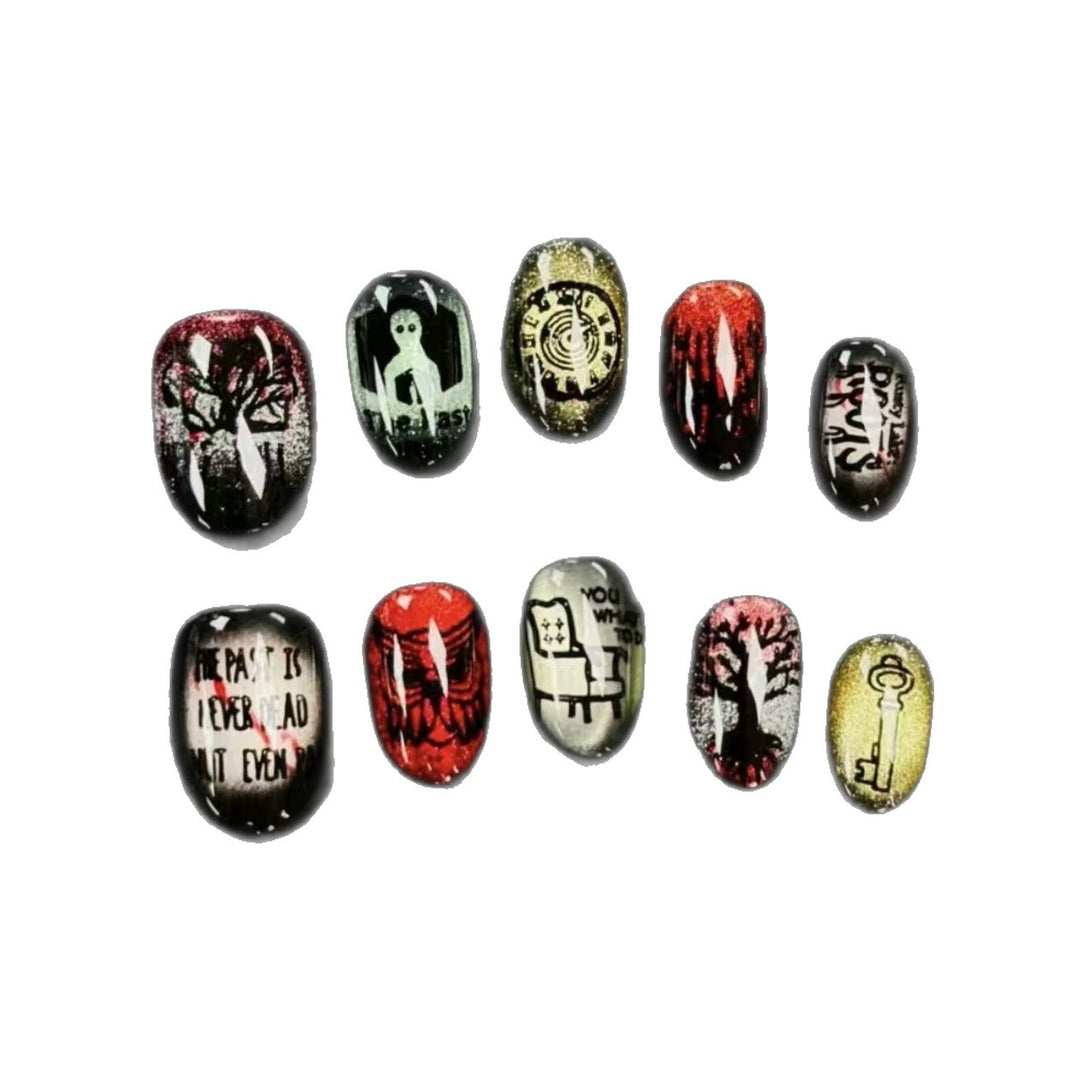 Stylish Artistic Press-On Nail Set Stornfield