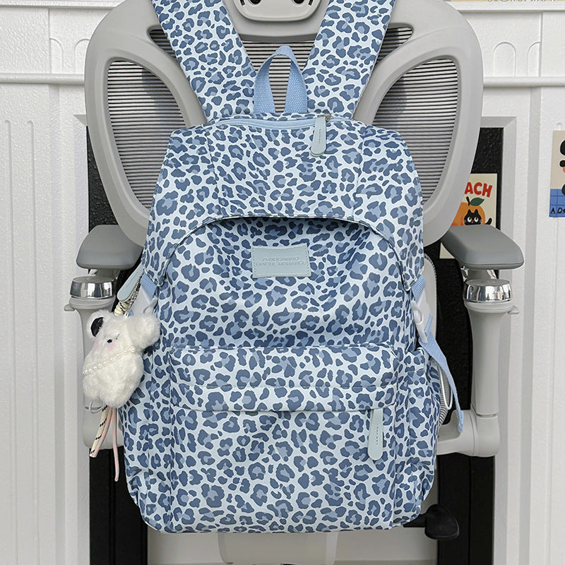 Playful Leopard Print School Backpack Stornfield