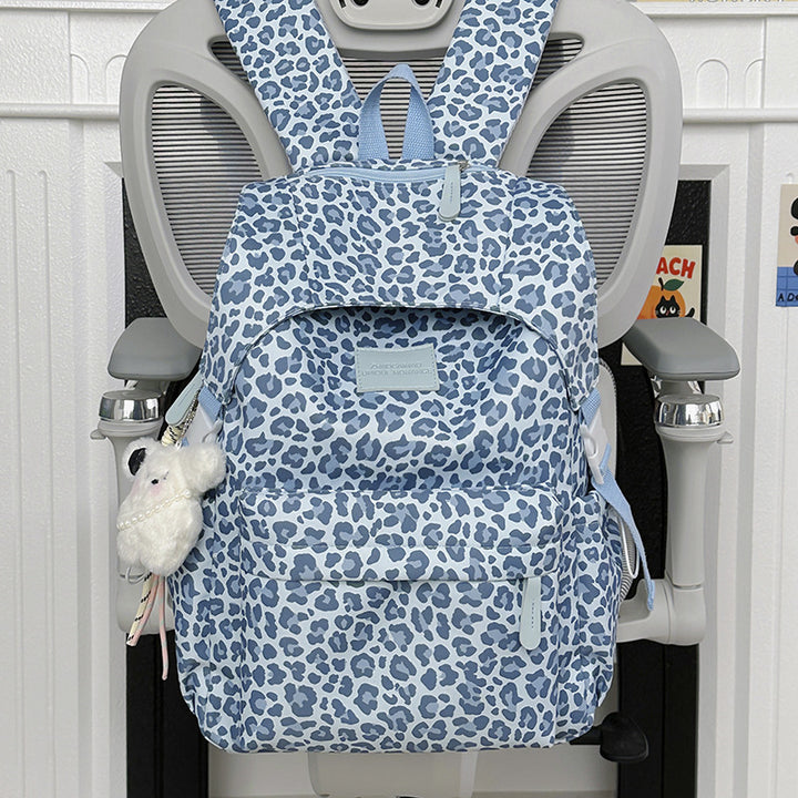 Playful Leopard Print School Backpack Stornfield
