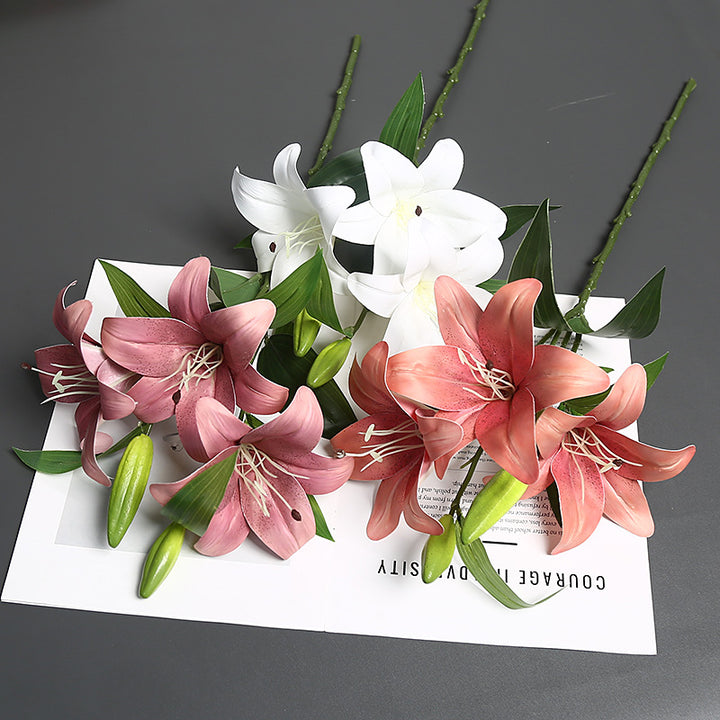 Lifelike Lily Stem Arrangement