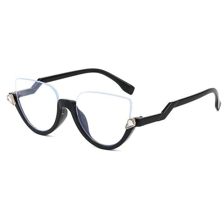 Ladies Cat-Eye Sunglasses with Glamorous Stone Accents Stornfield