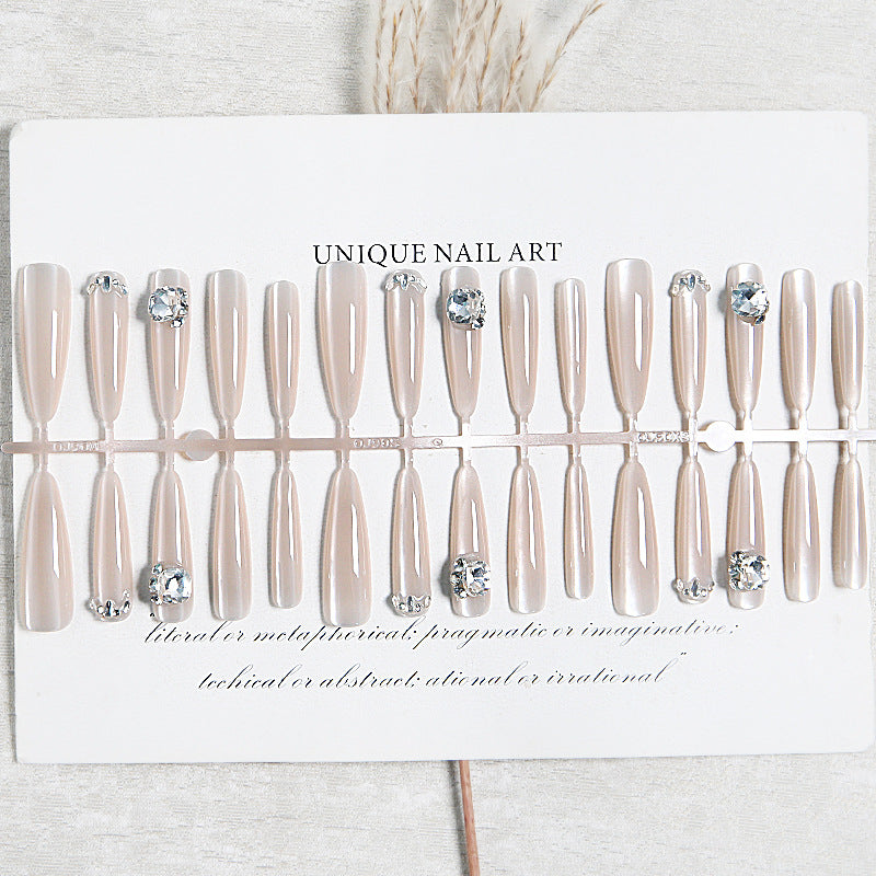 Acrylic nail set with glitter design and elegant 3D applications Stornfield
