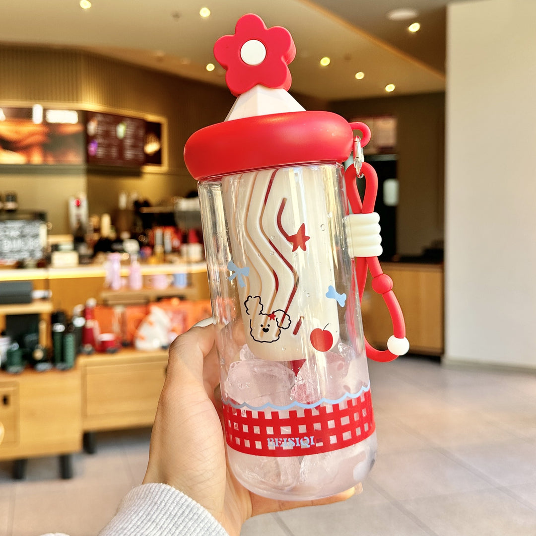 Unisex drinking cup with designs and silicone lid Stornfield