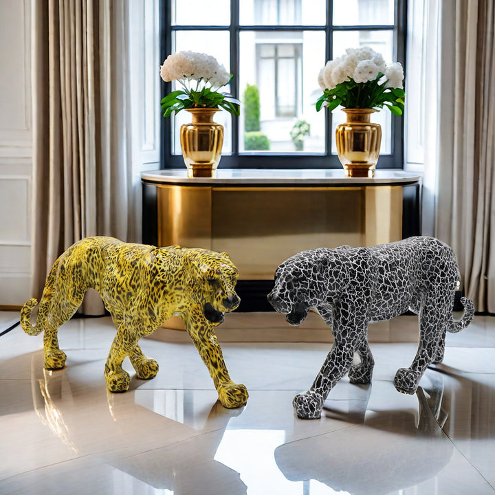 Decorative leopard figure made of resin Stornfield