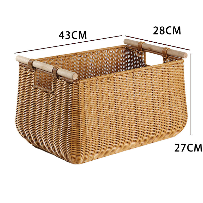 Large Handwoven Storage Basket with Ergonomic Handles Stornfield
