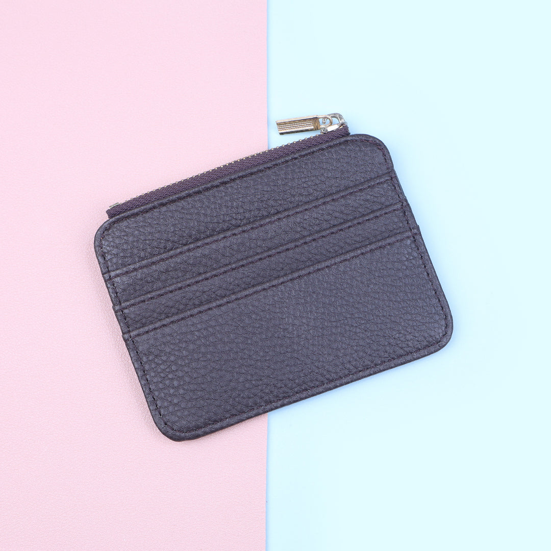 Leather Zippered Card Holder