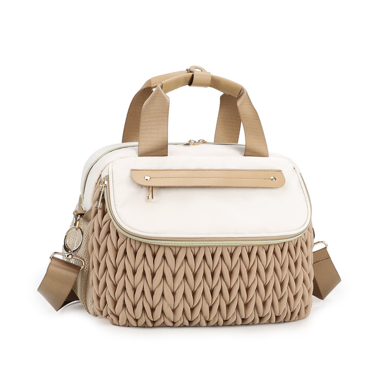 Fashionable diaper bag with elegant woven look Stornfield